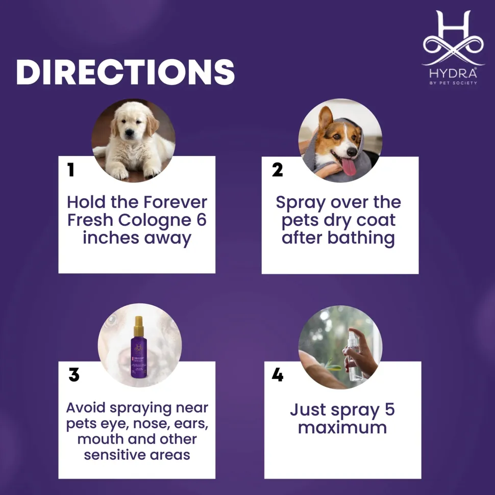 Hydra Forever Fresh Cologne For Dog & Cat - 130 ml