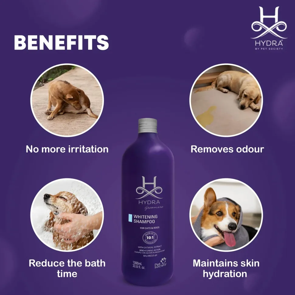 Hydra Groomers Whitening Shampoo For Dog & Cat - 1 Ltr
