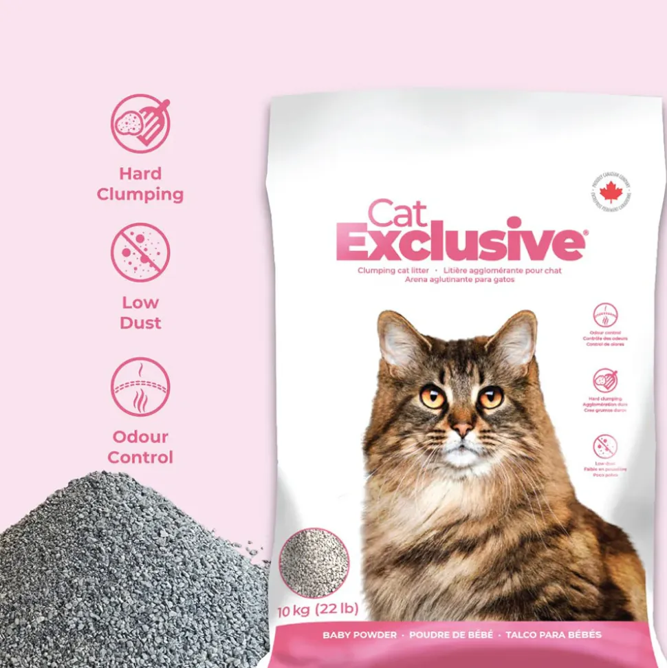 Intersand Cat Exclusive Clumping Cat Litter - Baby Powder - 10 kg