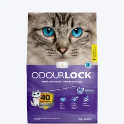 Intersand Odourlock Multi Cat Formula Clumpable Cat Litter Lavender Field - 12 kg