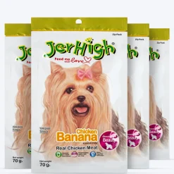 JerHigh Banana Dog Treats with Real Chicken Meat - 70 g