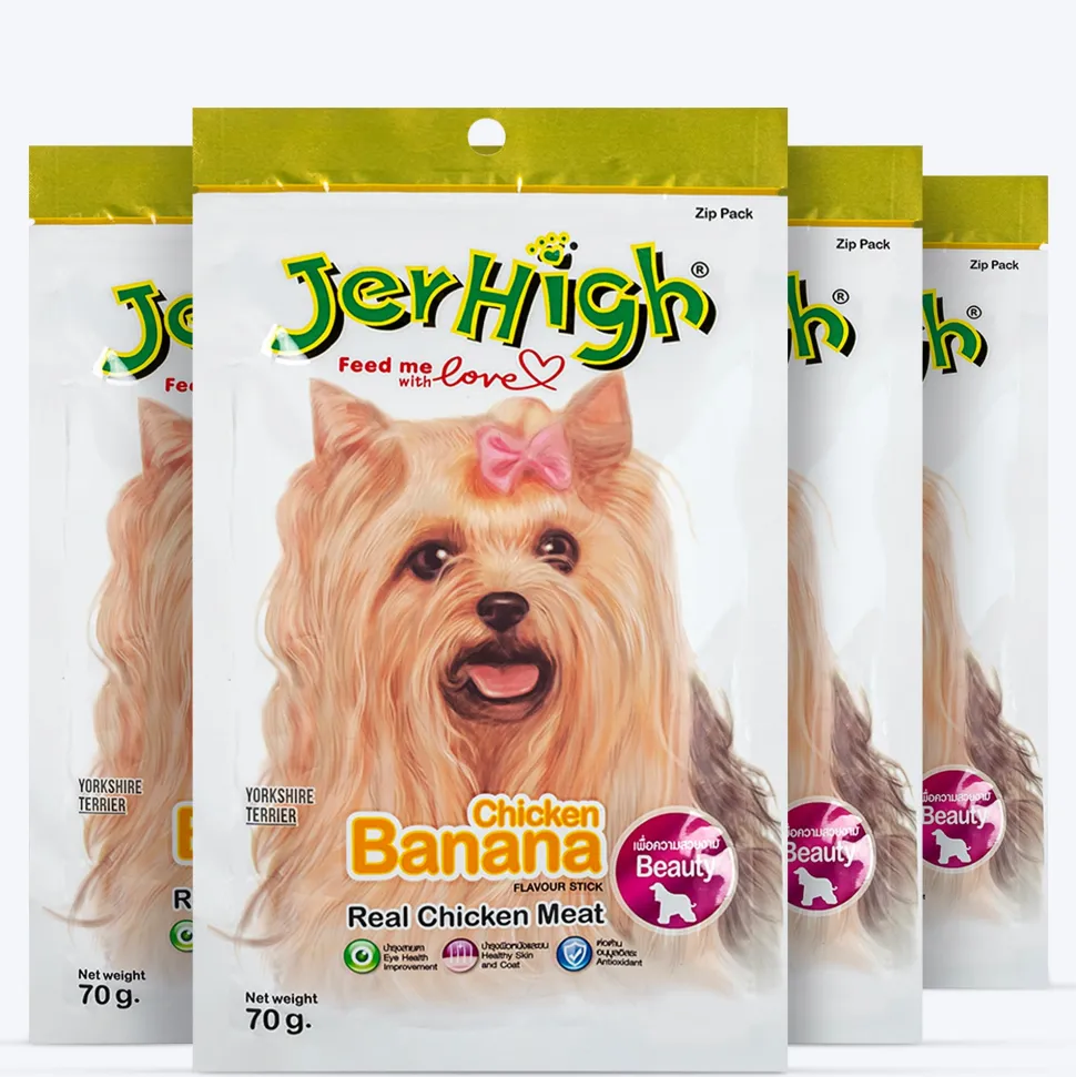 JerHigh Banana Dog Treats with Real Chicken Meat - 70 g