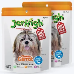 JerHigh Carrot Stick Dog Treat with Real Chicken Meat