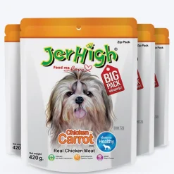 JerHigh Carrot Stick Dog Treat with Real Chicken Meat