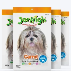 JerHigh Carrot Stick Dog Treat with Real Chicken Meat