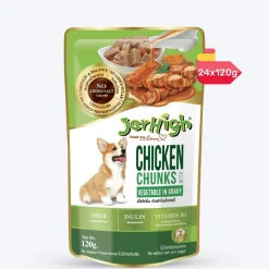 JerHigh Chicken & Vegetable in Gravy Wet Dog Food - 120 g packs