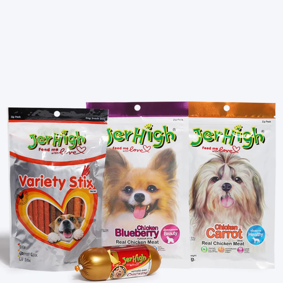 JerHigh Dog Treats Combos - Pack of 4