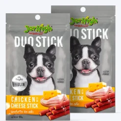 JerHigh Duo Stick Dog Treat - Chicken with Cheese - 50 g