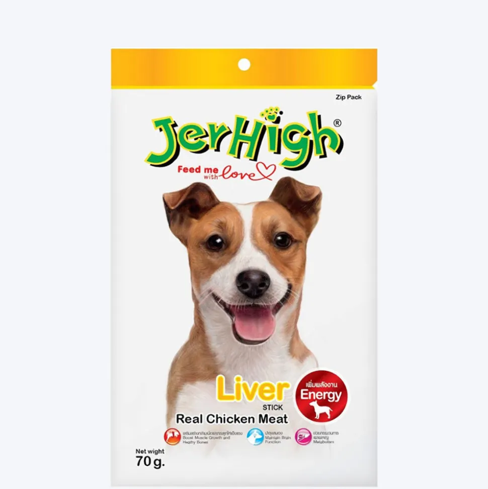 JerHigh Liver Stick Dog Treats with Real Chicken Meat