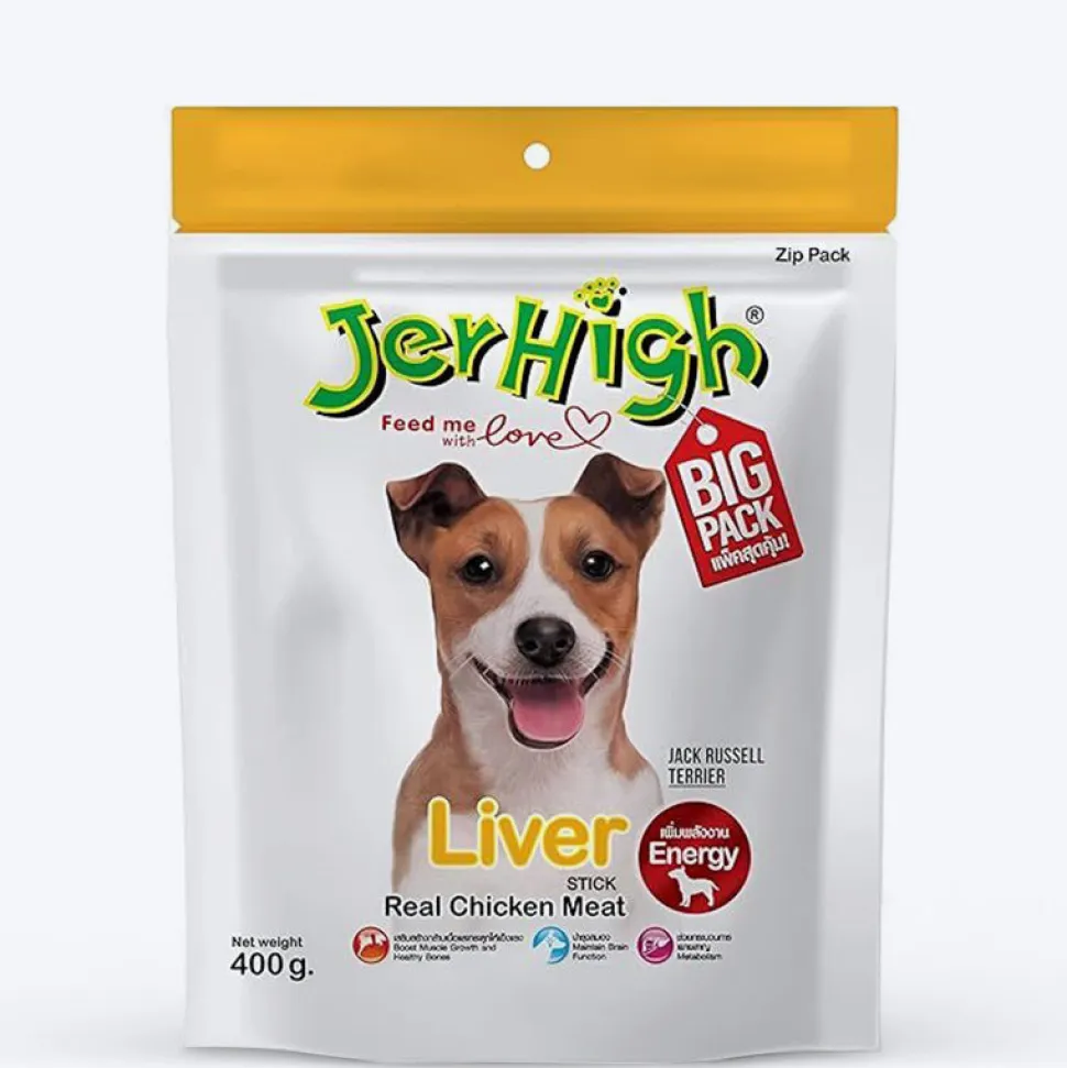 JerHigh Liver Stick Dog Treats with Real Chicken Meat