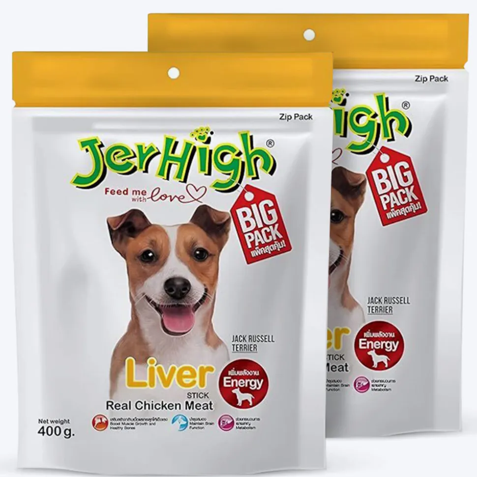 JerHigh Liver Stick Dog Treats with Real Chicken Meat