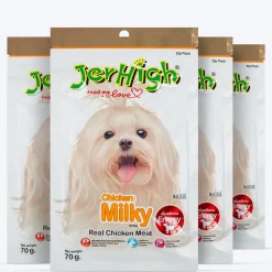 JerHigh Milky Dog Treats with Real Chicken Meat