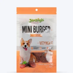 JerHigh Mini Burger Dog Treats - 100 g