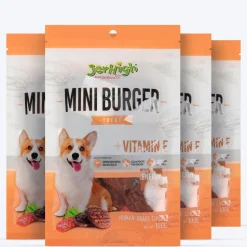 JerHigh Mini Burger Dog Treats - 100 g