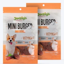 JerHigh Mini Burger Dog Treats - 100 g