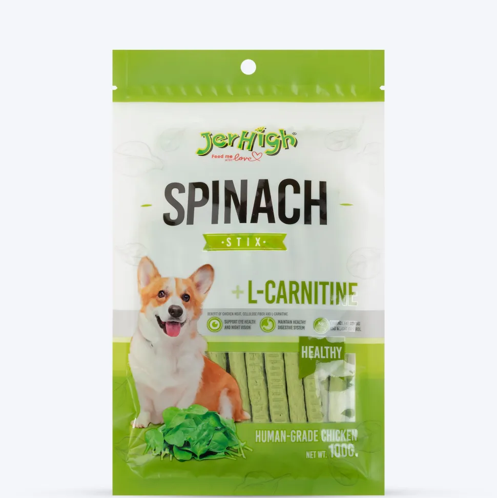 JerHigh Spinach Stix Dog Treats - 100 g