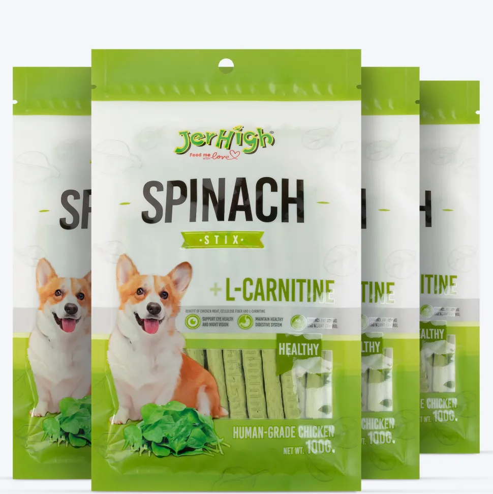 JerHigh Spinach Stix Dog Treats - 100 g