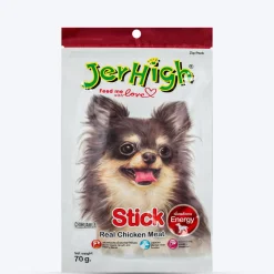 Jerhigh Stick Dog Treat Made with Real Chicken Meat