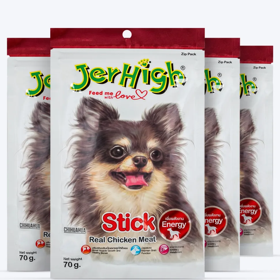 Jerhigh Stick Dog Treat Made with Real Chicken Meat