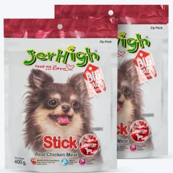 Jerhigh Stick Dog Treat Made with Real Chicken Meat