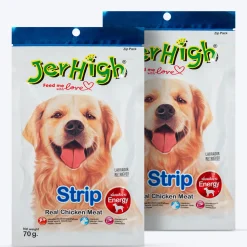 JerHigh Strip Dog Treats with Real Chicken Meat - 70 g