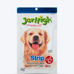 JerHigh Strip Dog Treats with Real Chicken Meat - 70 g