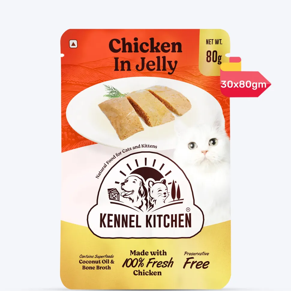 Kennel Kitchen Chicken in Jelly Wet Cat Food - 80 g packs