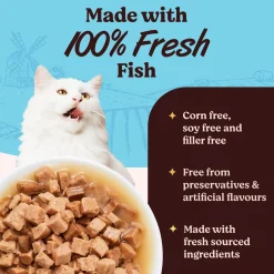 Kennel Kitchen Fish Chunks In Gravy Wet Cat Food - 80 g packs