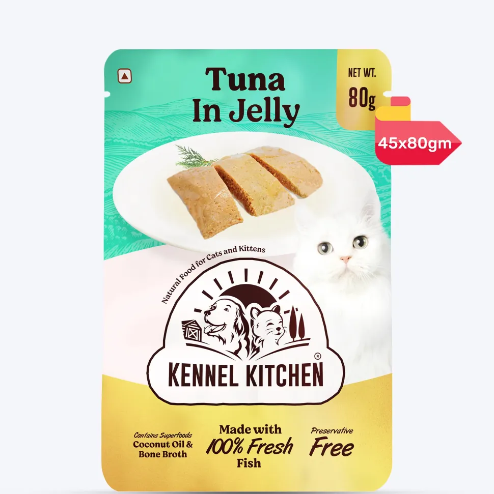 Kennel Kitchen Tuna in Jelly Grain Free Wet Cat Food - 80 g packs