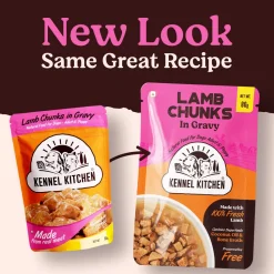 Kennel Kitchen (All Breeds & Ages) Lamb Chunks in Gravy Wet Dog Food - 80 g Packs