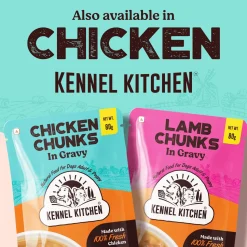 Kennel Kitchen (All Breeds & Ages) Lamb Chunks in Gravy Wet Dog Food - 80 g Packs