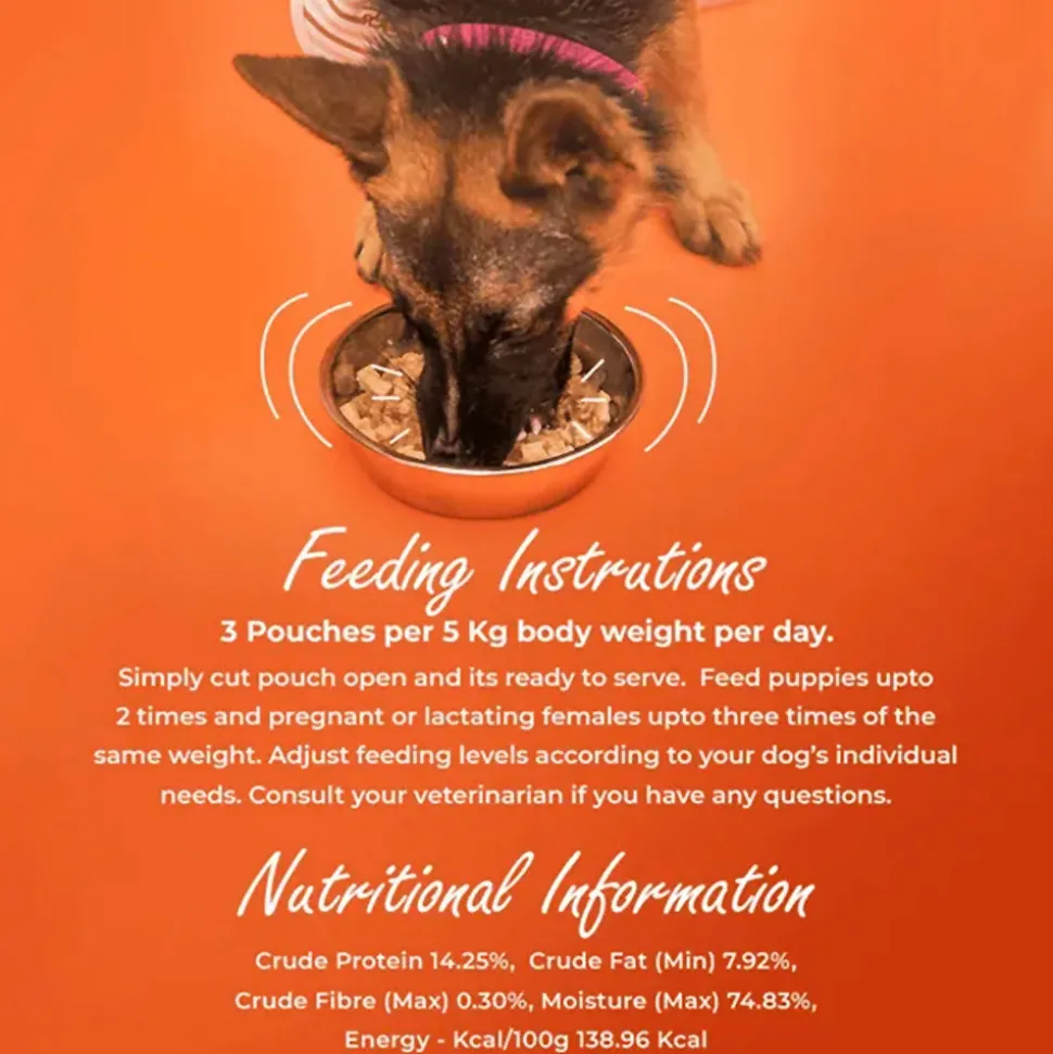 Kennel Kitchen Chicken Liver with Pumpkin Supreme Cuts In Gravy Wet Dog Food - 130 g Packs