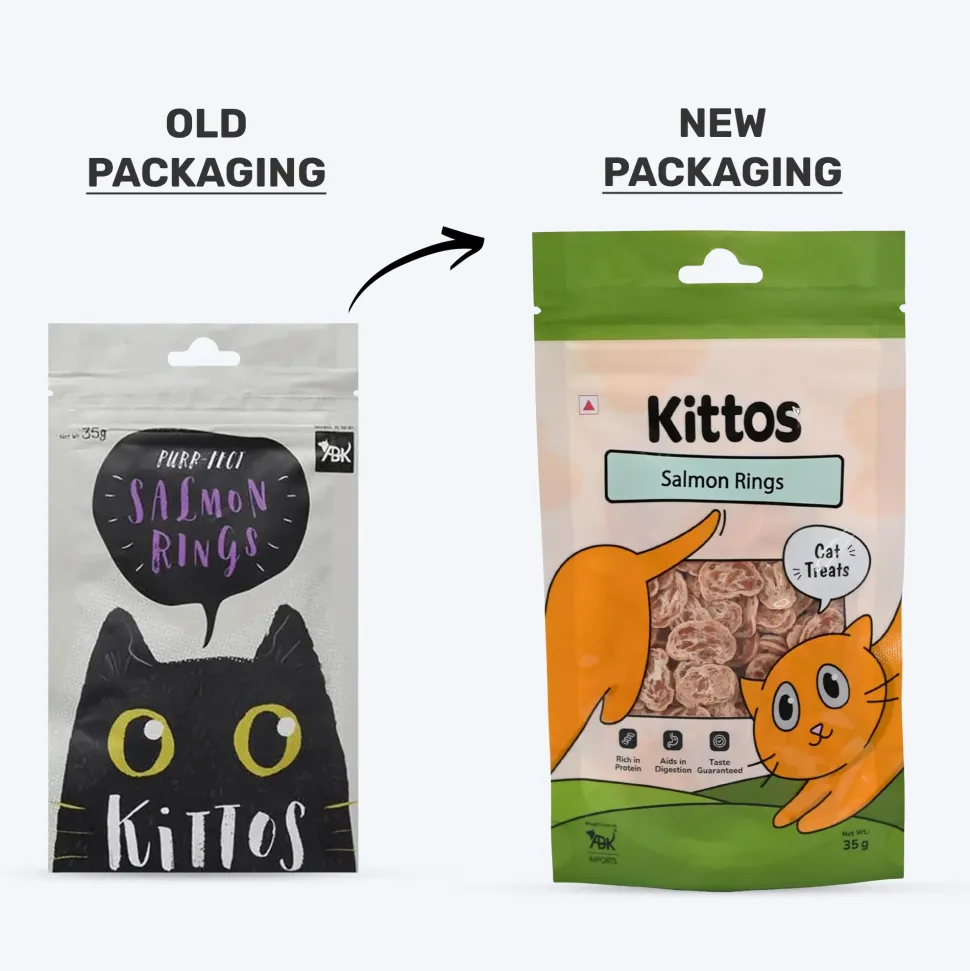Kittos Purr-Fect Salmon Rings Cat Treats - 35 g
