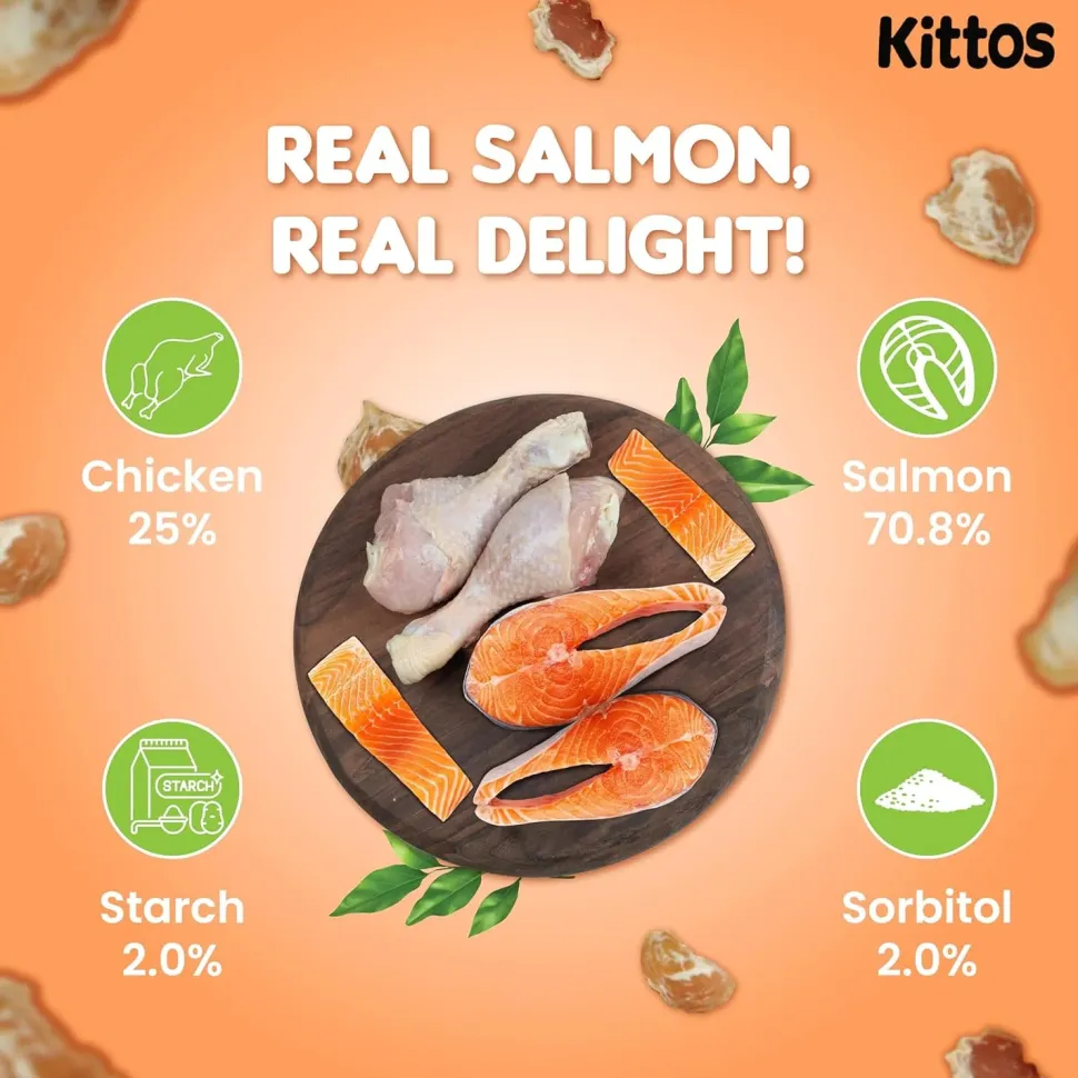 Kittos Purr-Fect Salmon Rings Cat Treats - 35 g