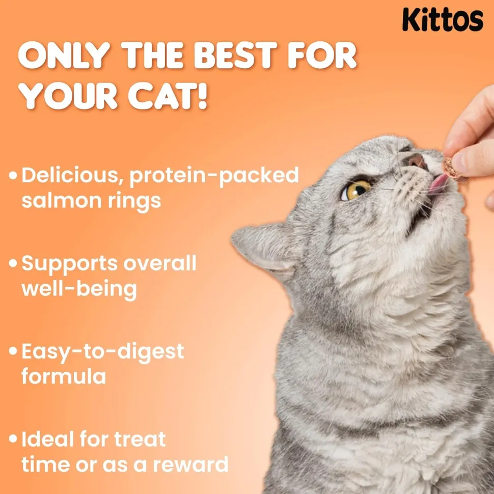 Kittos Purr-Fect Salmon Rings Cat Treats - 35 g