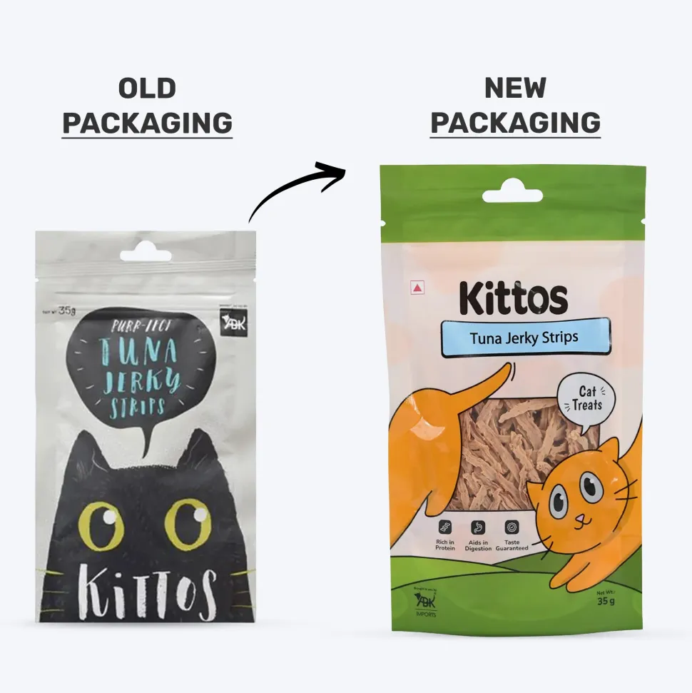 Kittos Purr-Fect Tuna Jerky Strips Cat Treats - 35 g