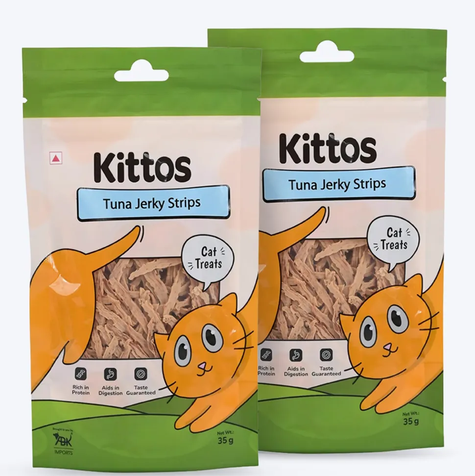 Kittos Purr-Fect Tuna Jerky Strips Cat Treats - 35 g
