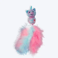 KONG Cat Wubba Caticorn Plush Toy For Cat - Blue & Pink