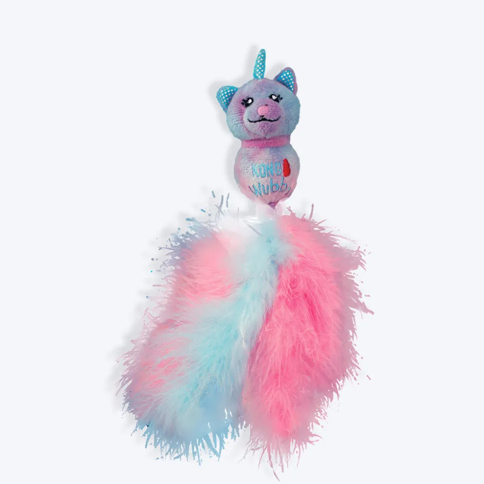 KONG Cat Wubba Caticorn Plush Toy For Cat - Blue & Pink