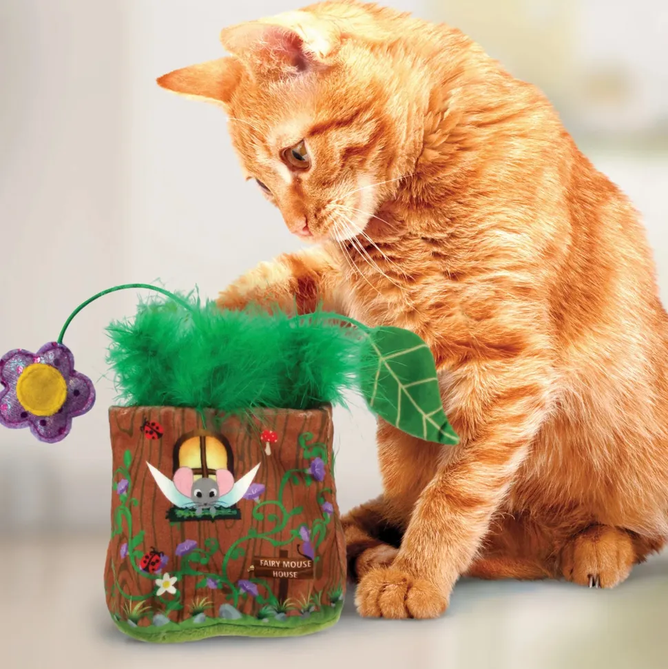 KONG Puzzlements Hideaway With Catnip Interactive Toy For Cat - Brown