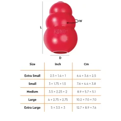 KONG Classic Chew Interactive Dog Toy (In multiple sizes)