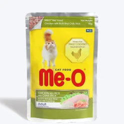 Me-O Chicken with Rice and Crab Adult Wet Cat Food - 80 g packs