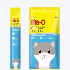 Me-O Creamy Cat Treats - Chicken & Liver - Pack of 20 (20 x 15 g)