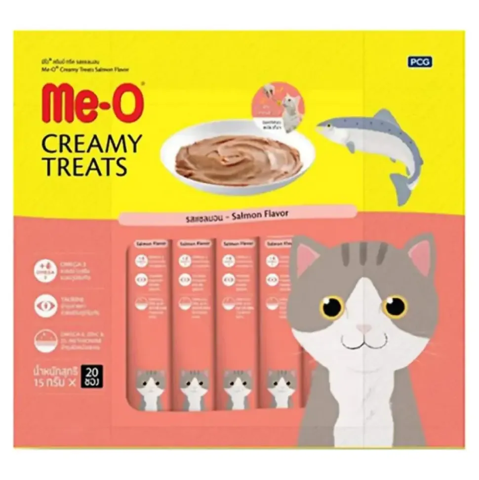 Me-O Creamy Cat Treats - Salmon - Pack of 20 (20 x 15 g)