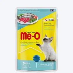 Me-O Tuna & Sardine Jelly Wet Kitten Food - 80 g packs
