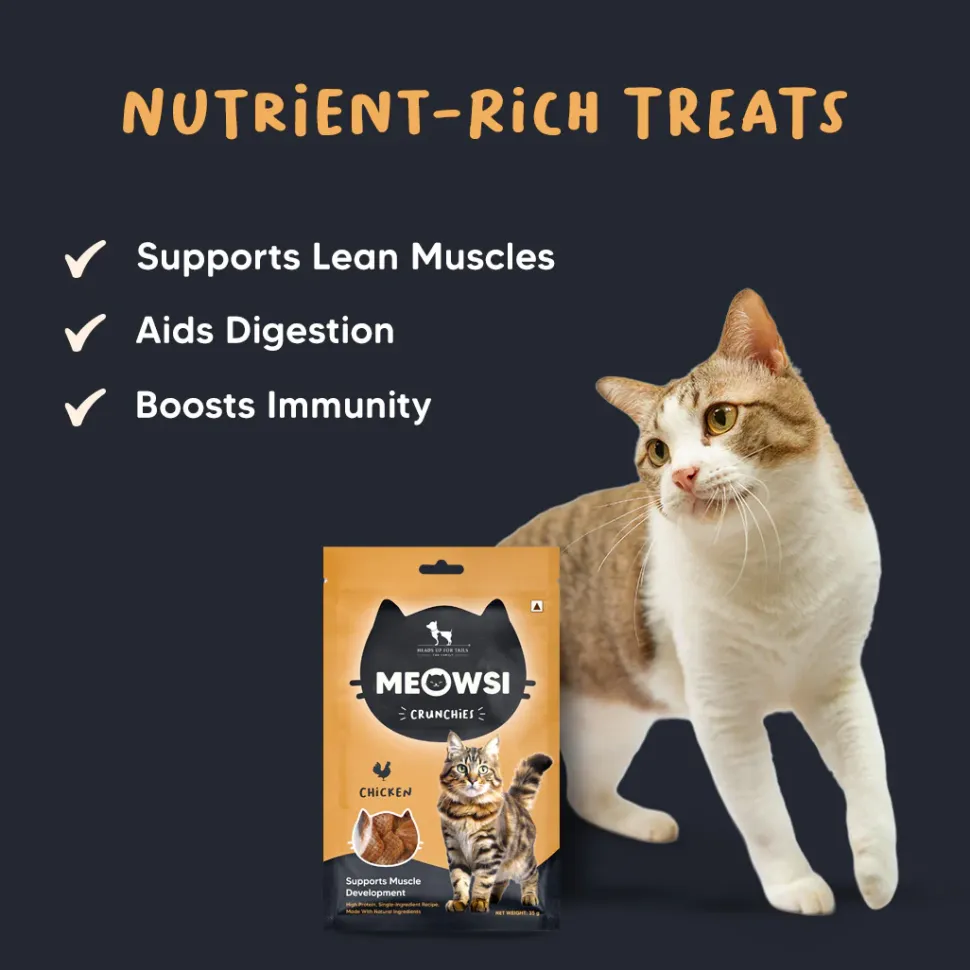 Meowsi by HUFT Cat Treats - Chicken Crunchies - 35 g