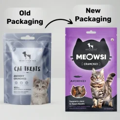 Meowsi by HUFT Dehydrated Anchovies Crunchies Cat Treats - 35 g