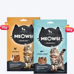 Meowsi by HUFT Double Crunch Cat Treats Combo