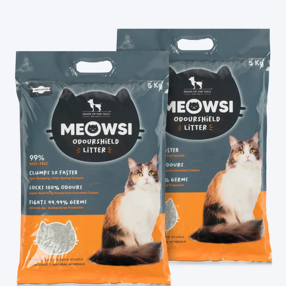 Meowsi By HUFT OdourShield Unscented Cat Litter Activated Carbon 5kg