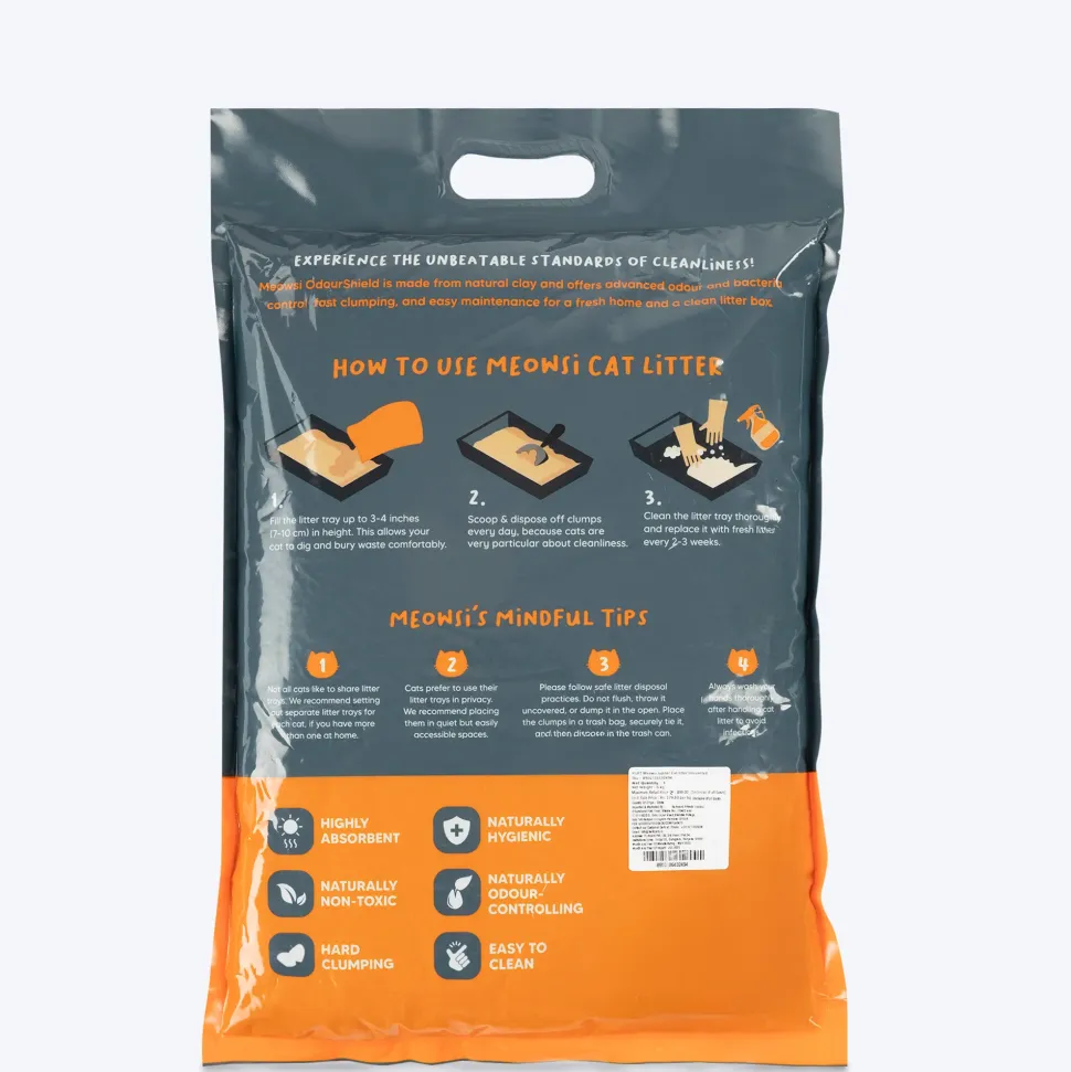 Meowsi By HUFT OdourShield Unscented Cat Litter Activated Carbon 5kg